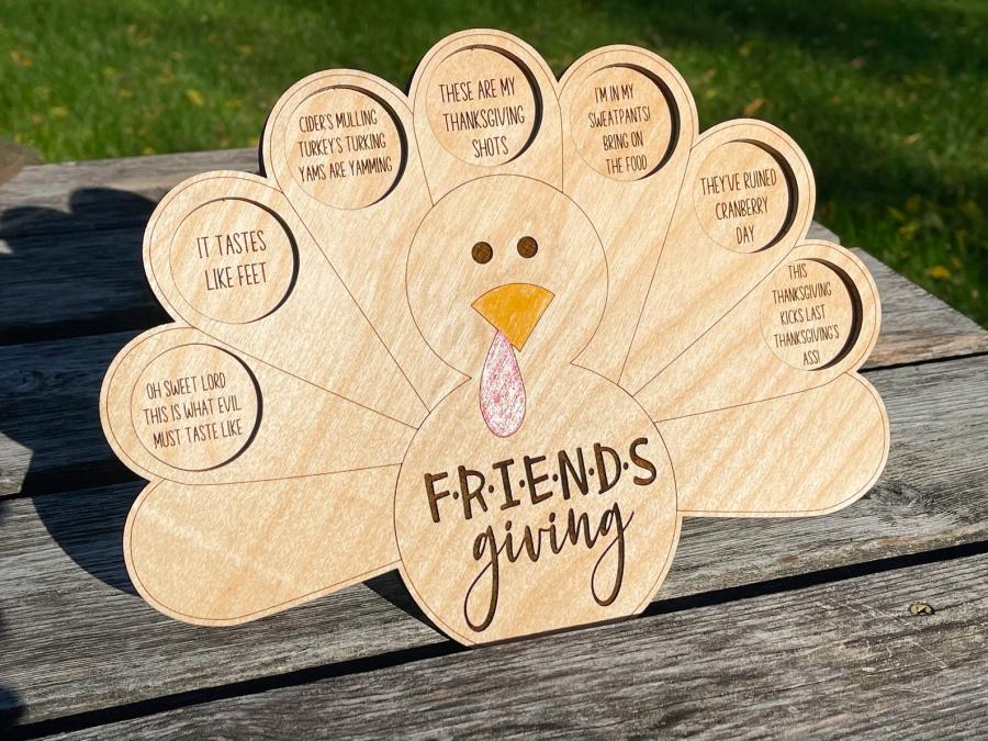 Turkey Shaped Friendsgiving Shot Tray