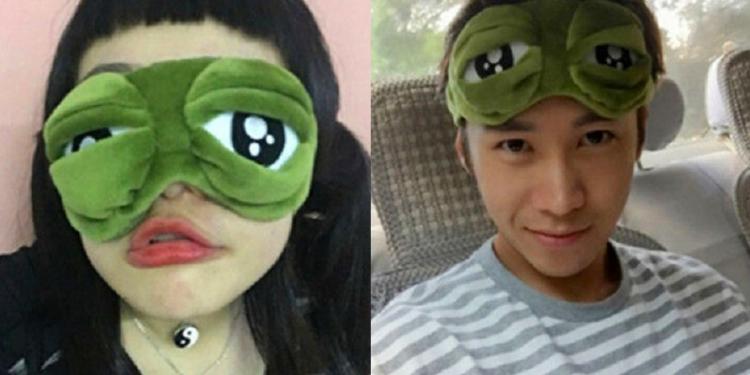 Frog Eyes Sleep Mask - Adjustable eyes frog sleep mask