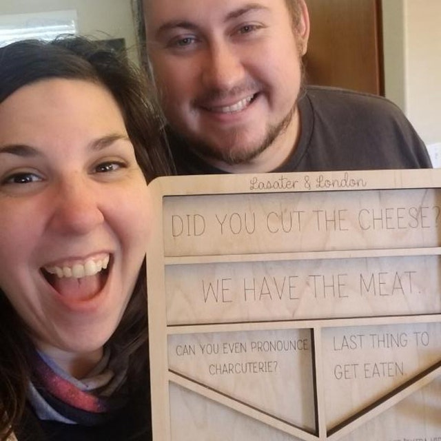 Funny Phrases Wooden Snack Tray Cheese Board