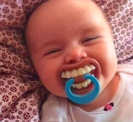 Funny Teeth Baby Pacifiers