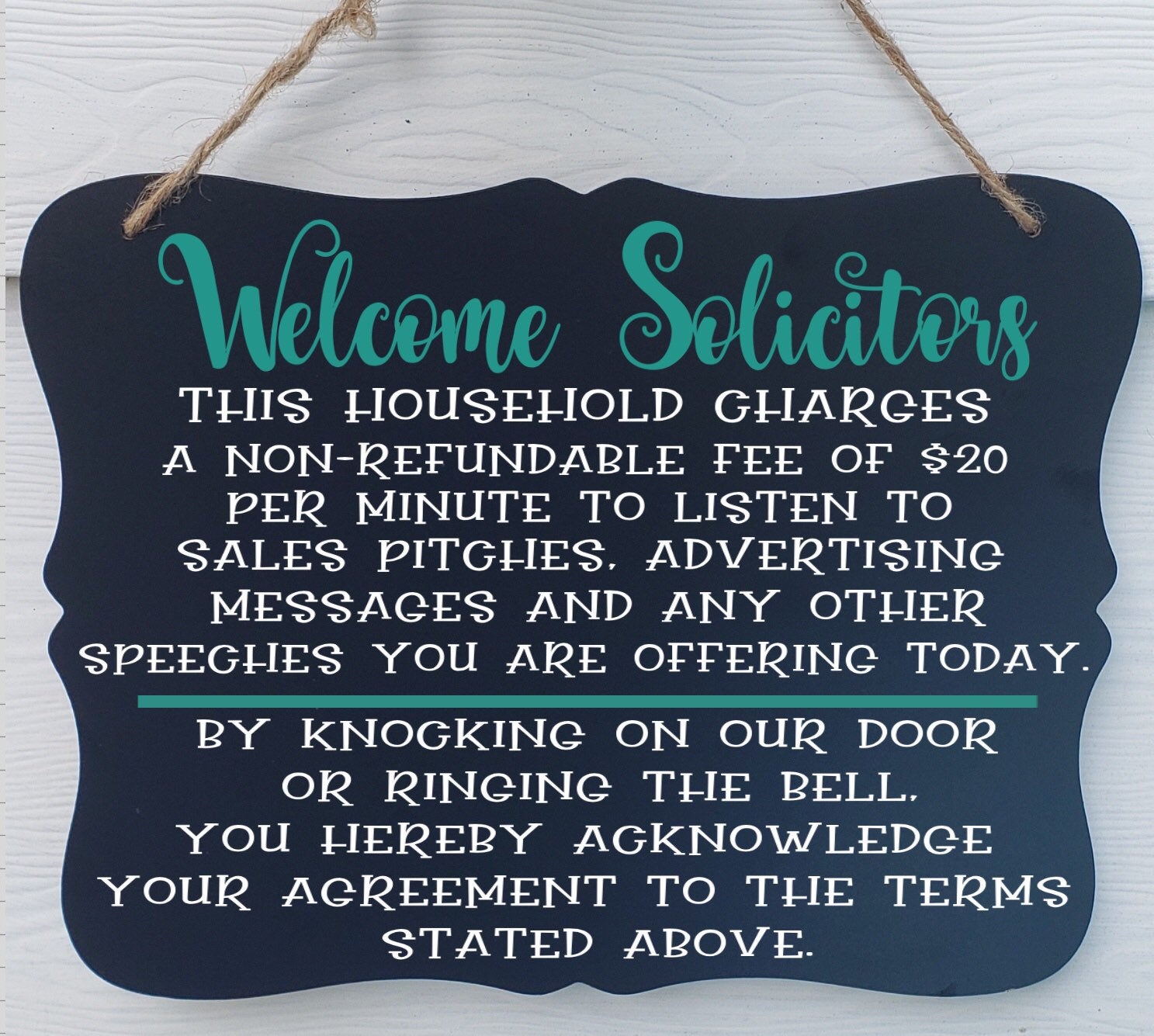 Welcome Solicitors - Best Funny No Soliciting Signs