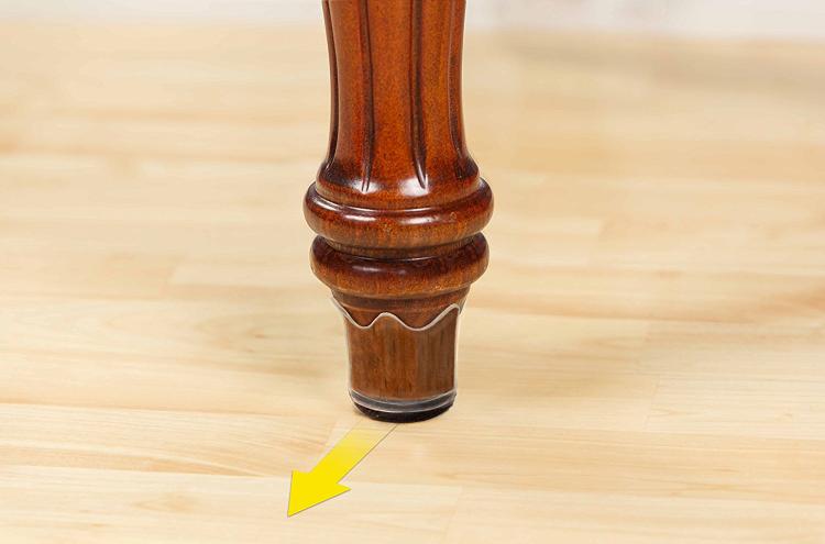 Furniture Feet Transparent Sleeve Chair Leg Floor Protector - Fit-all furniture floor scratch protection
