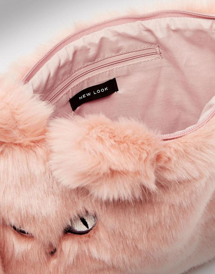 Furry Cat Clutch Purse