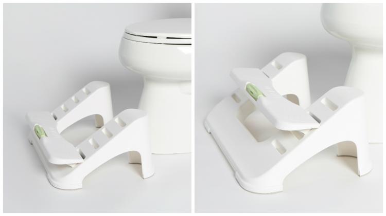 Turbo Fusion Pooping Stool - Toilet Squatting Stool elevates your legs for better flowing poop