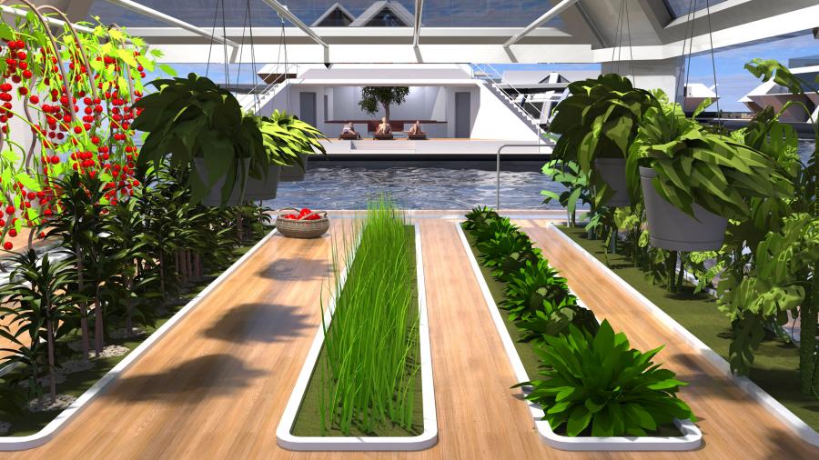 Maya Eco-Friendly Futuristic Floating City Concept
