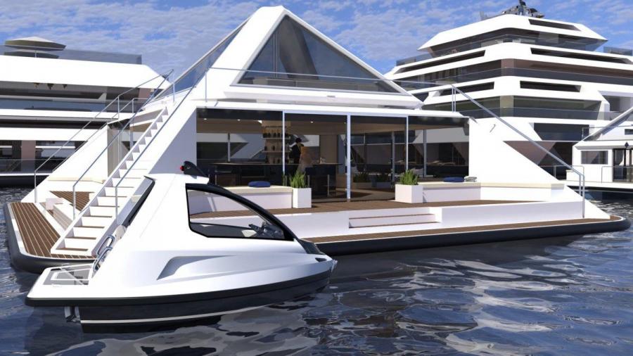 Maya Eco-Friendly Futuristic Floating City Concept