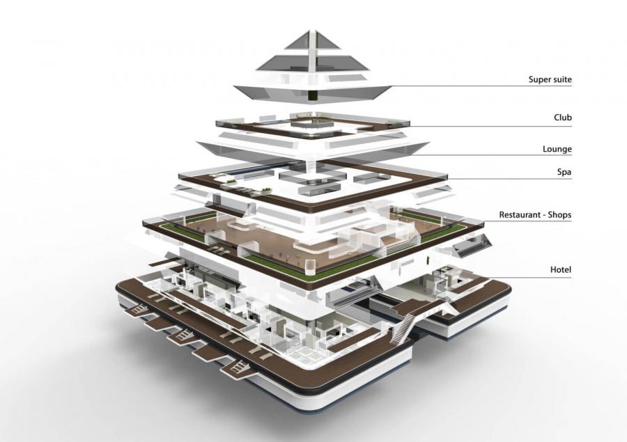 Maya Eco-Friendly Futuristic Floating City Concept