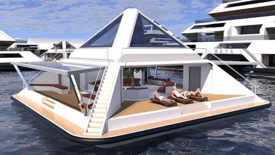 Maya Eco-Friendly Futuristic Floating City Concept