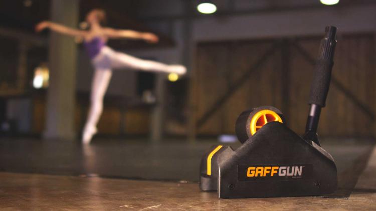 Gaff Gun Automatically Tapes Down Cords To Your Floor