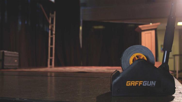 Gaff Gun Automatically Tapes Down Cords To Your Floor