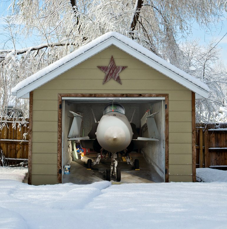 Garage Decals Make It Like There's an Airplane, Horse, or Giant Dump Truck In Your Garage - Style-your-garage illusion decals