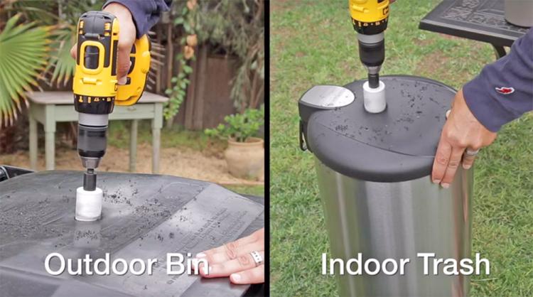 Garbage Can Fly Trap - Fly killer fly paper trap attaches to any garbage bin lid - Best fly trap
