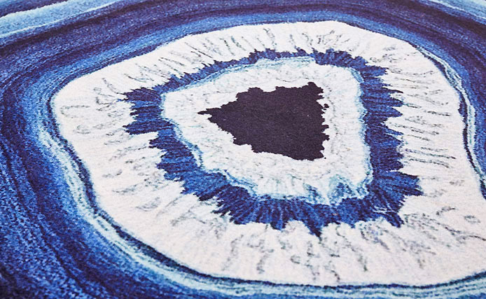 Geode Rock Floor Rug - Fantasy Crystal Geode rug