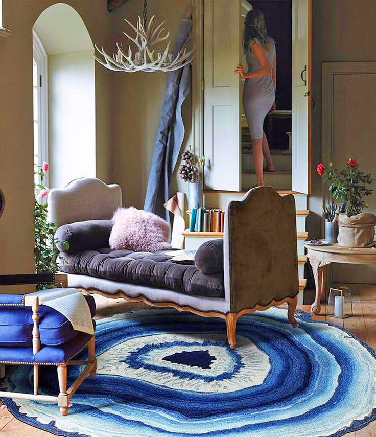 Geode Rock Floor Rug - Fantasy Crystal Geode rug