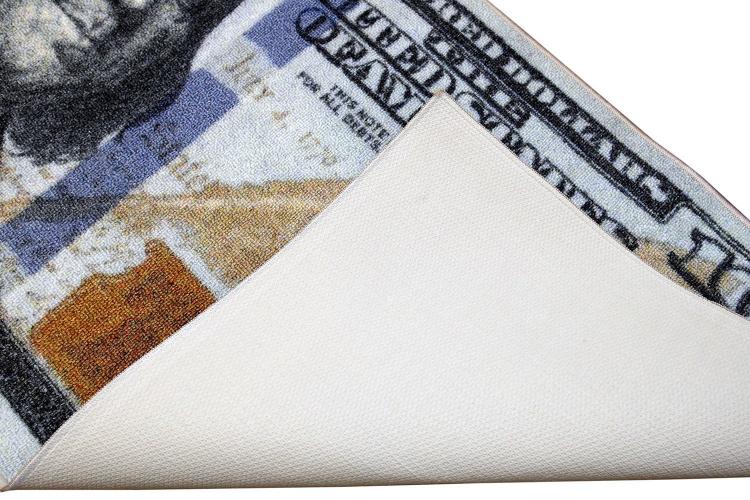 Giant 100 Dollar Bill Runner Rug - Benjamin Franklin money rug floor mat