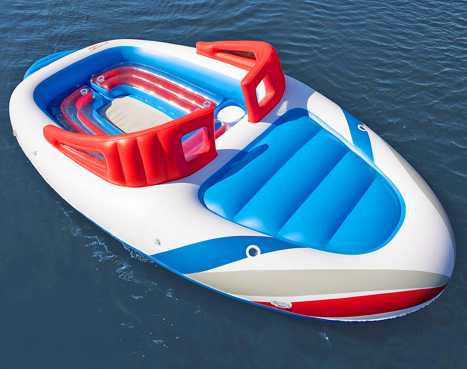 Giant 20-Foot Speed Boat Lake Float - Inflatable life-size Speed Boat lake float