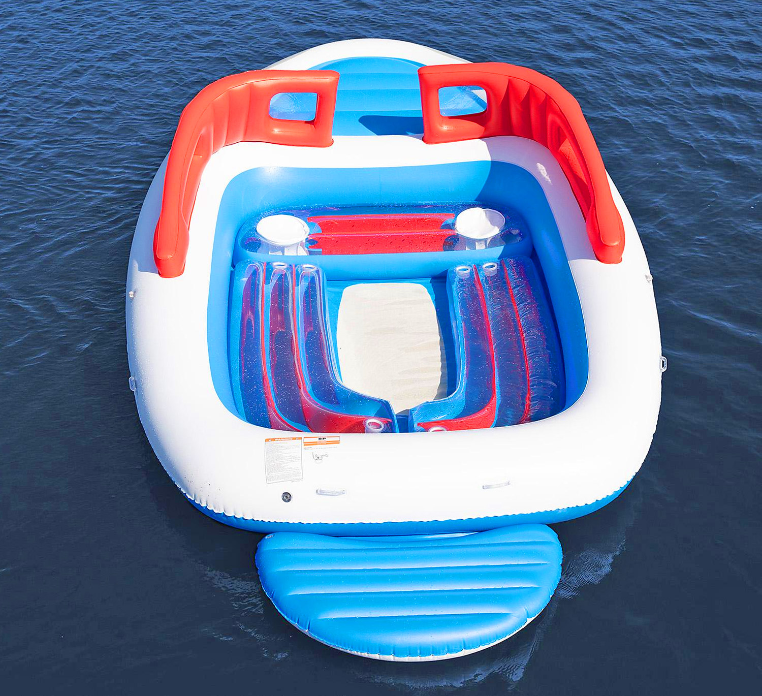 Giant 20-Foot Speed Boat Lake Float - Inflatable life-size Speed Boat lake float