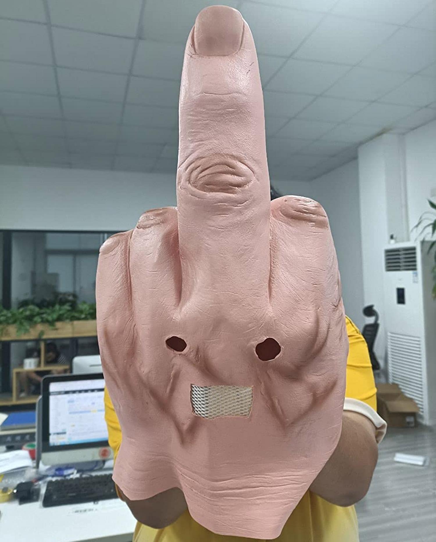 Giant Middle Finger Halloween Mask