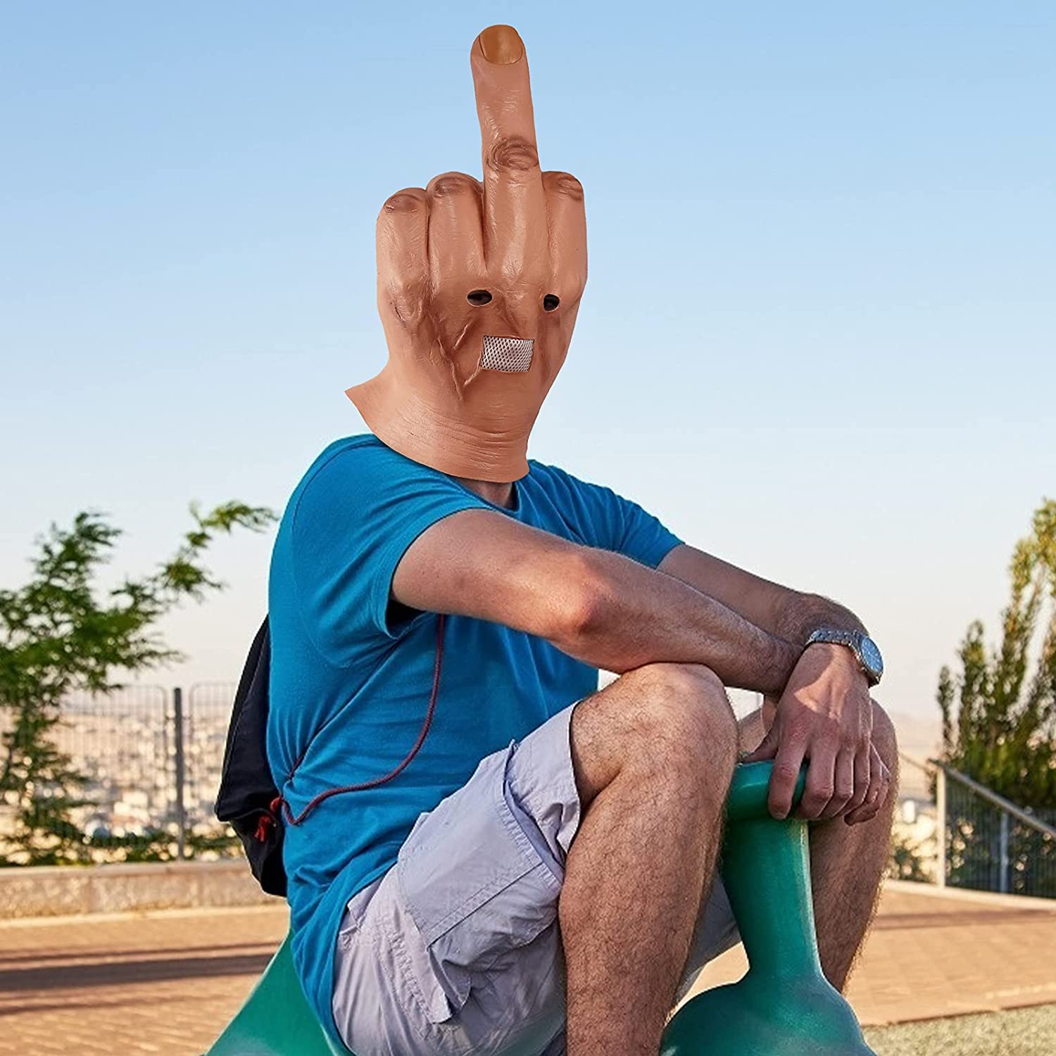 Giant Middle Finger Halloween Mask