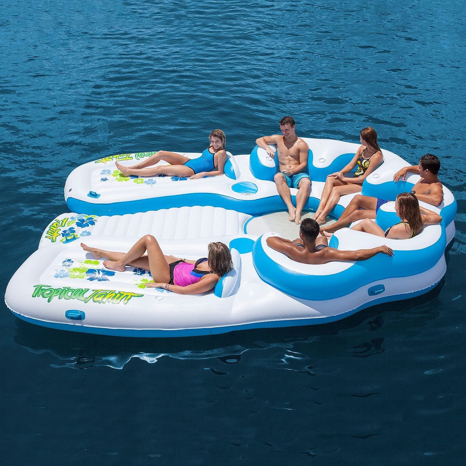 Giant 7-Person Tropical Island Lake Float