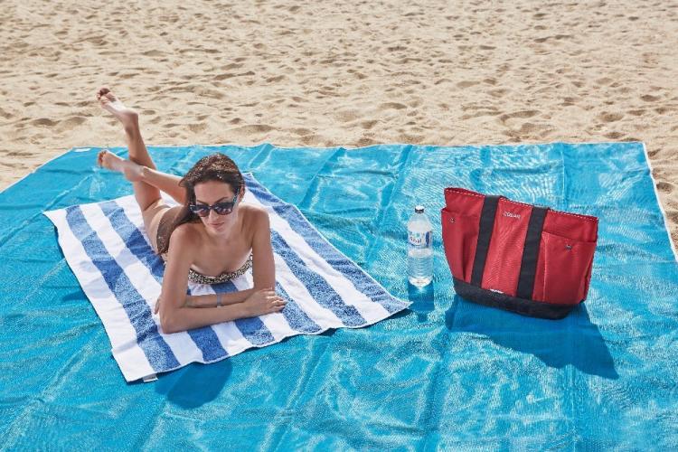 Cgear Sand-Free Beach Mat - Giant Beach Towel Absorbs Sand For a sand-free beach experience