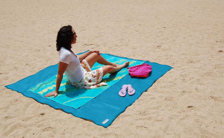 Cgear Sand-Free Beach Mat - Giant Beach Towel Absorbs Sand For a sand-free beach experience