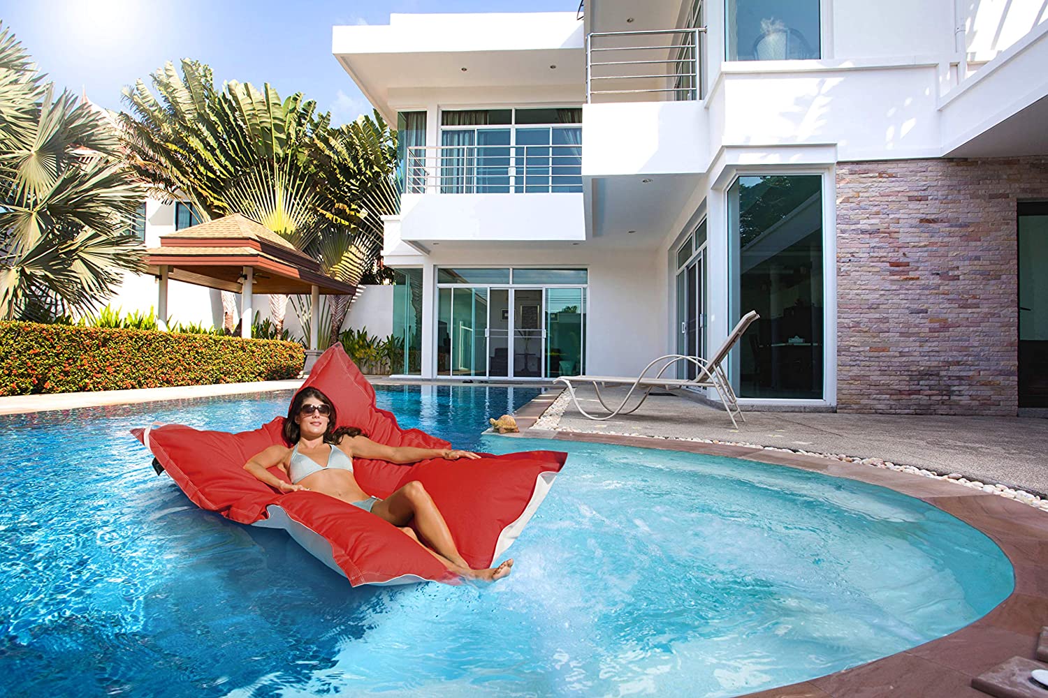 King Kai giant floating bean bag bed pool float