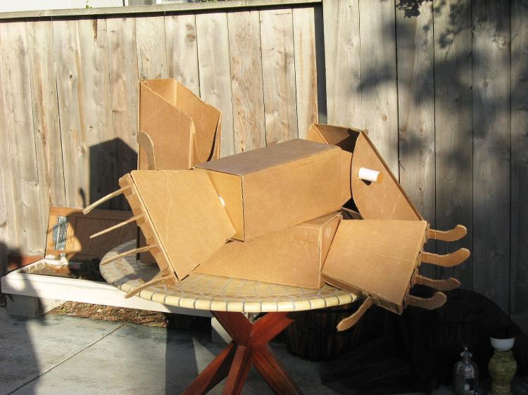 Giant Cardboard Robot Arms