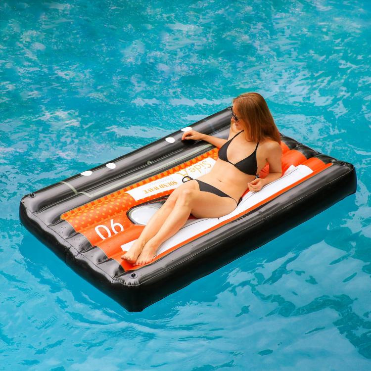 Giant Cassette Tape Pool Float - Retro Mix-Tape Inflatable Pool Float