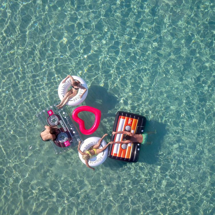 Giant Cassette Tape Pool Float - Retro Mix-Tape Inflatable Pool Float