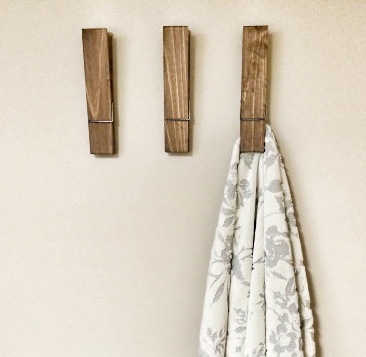 Giant Clothespins - Rustic Decor - Holds towels or photos