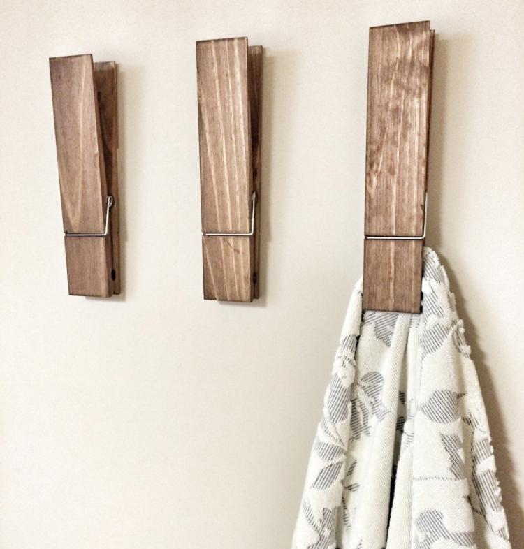 Giant Clothespins - Rustic Decor - Holds towels or photos