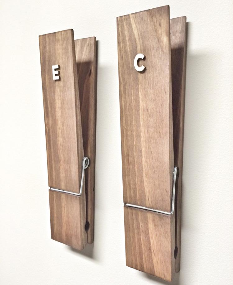 Giant Clothespins - Rustic Decor - Holds towels or photos