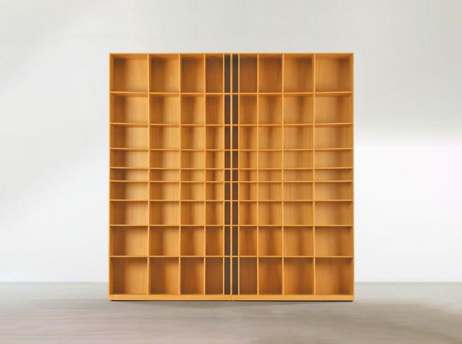 Concave Bookshelf - Inward bending bookcase design