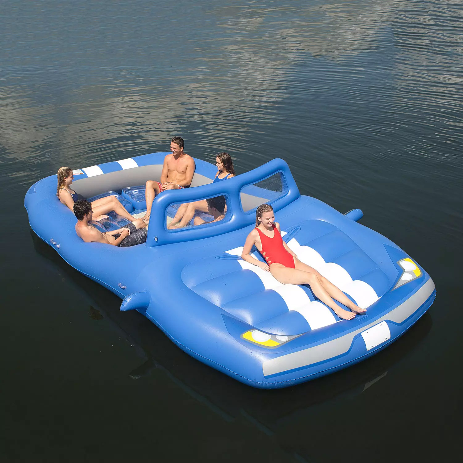 Giant convertible car lake float