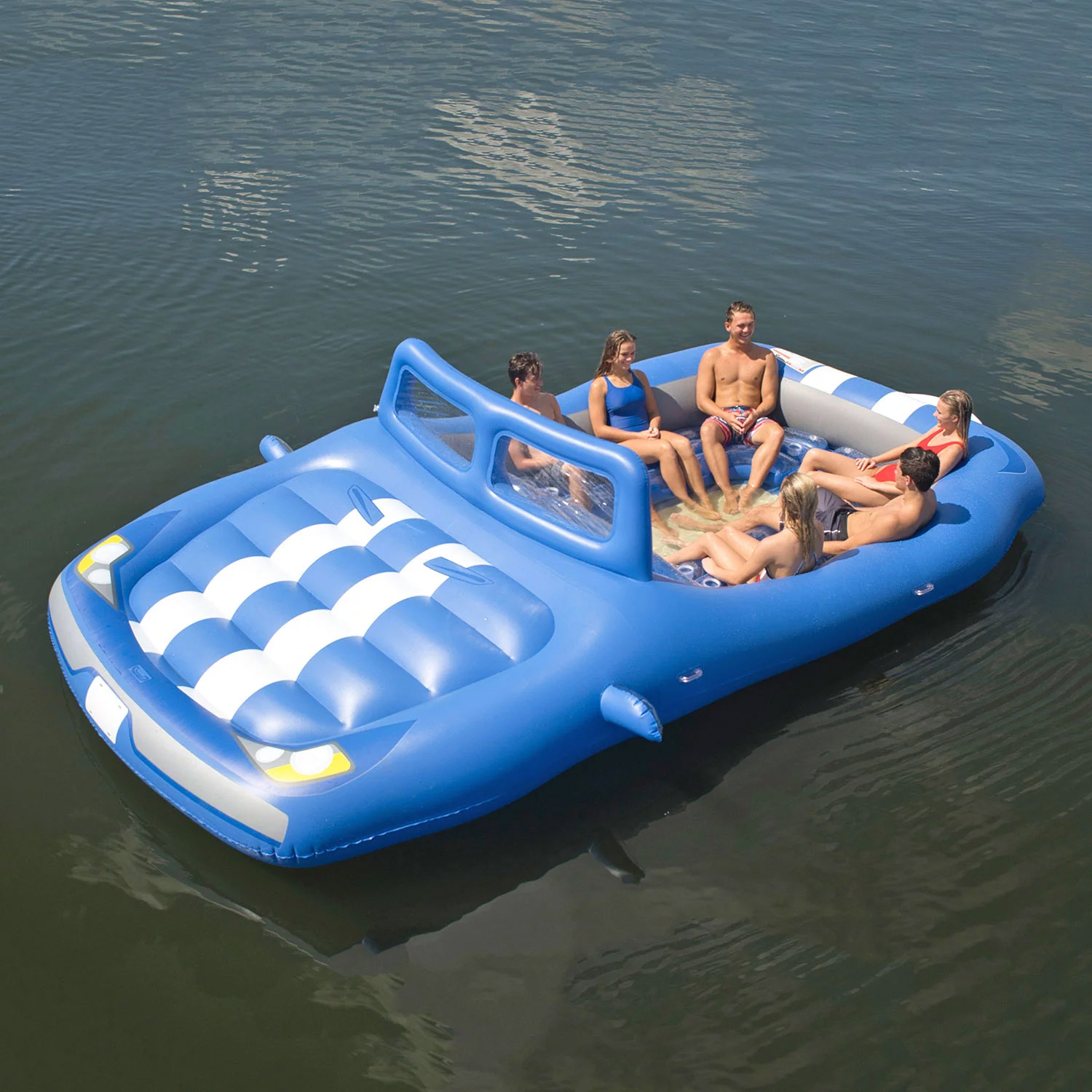 Giant convertible car lake float
