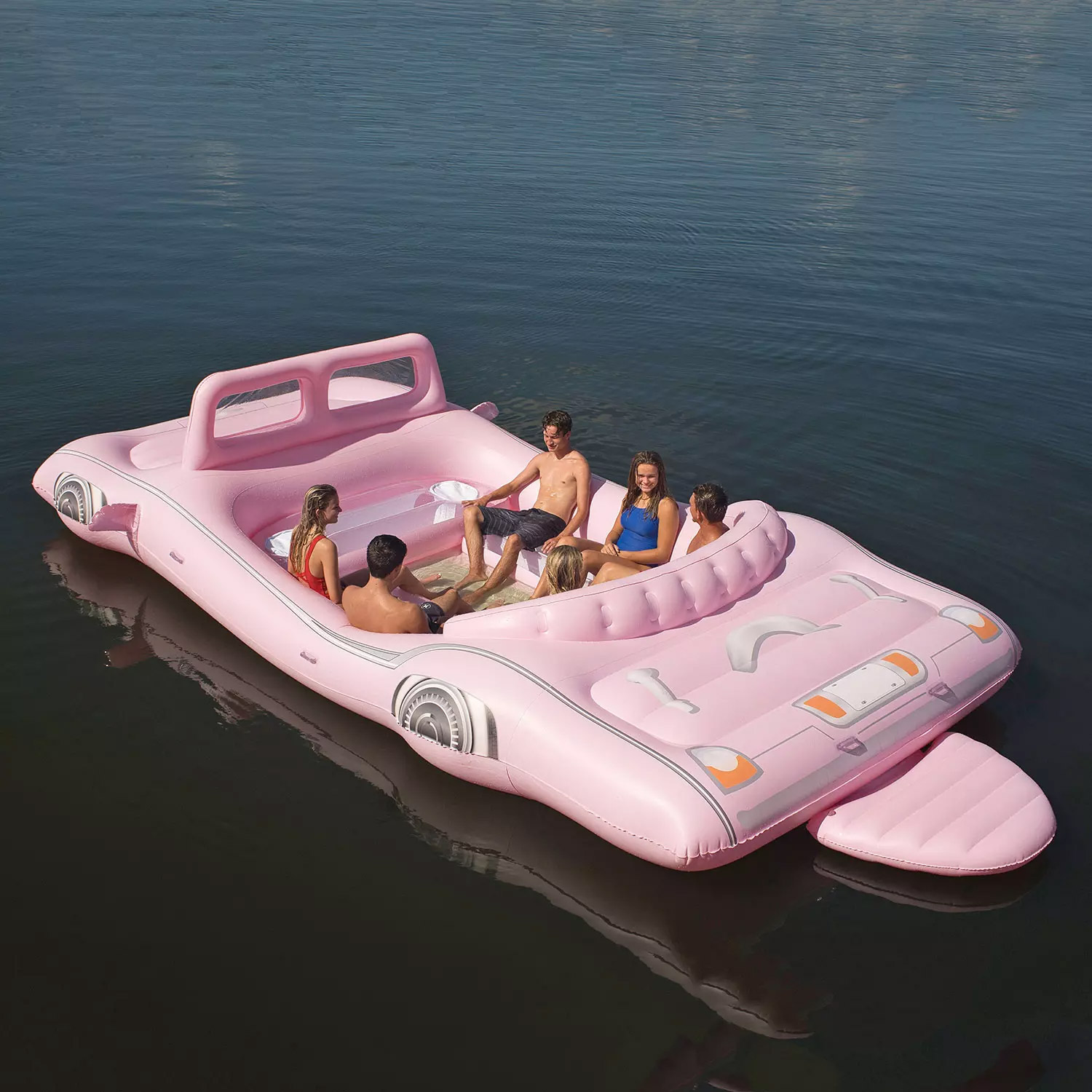 Giant convertible car lake float