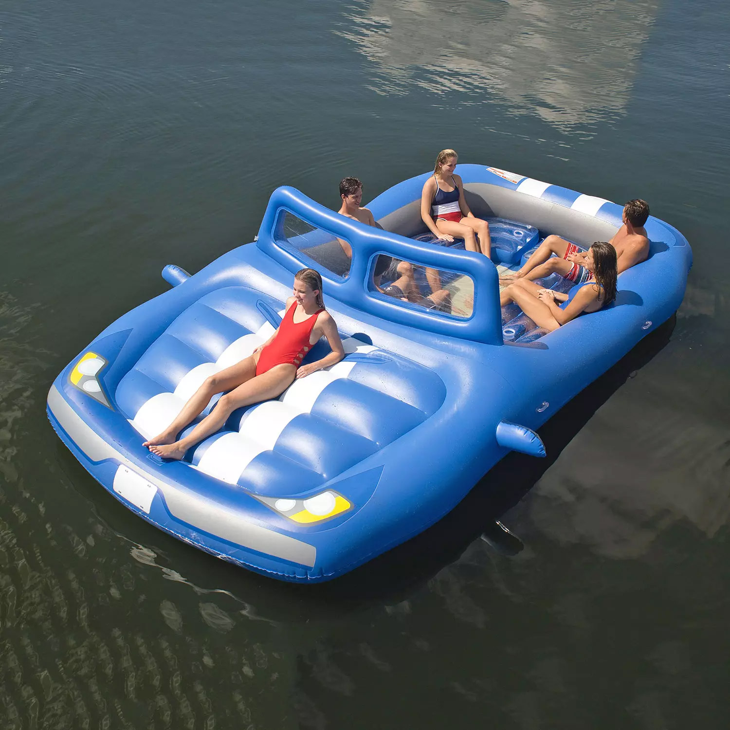 Giant convertible car lake float