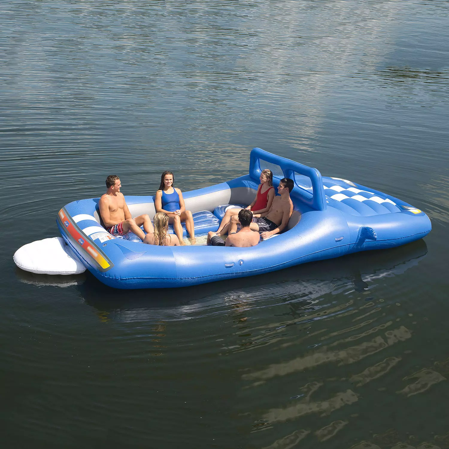 Giant convertible car lake float