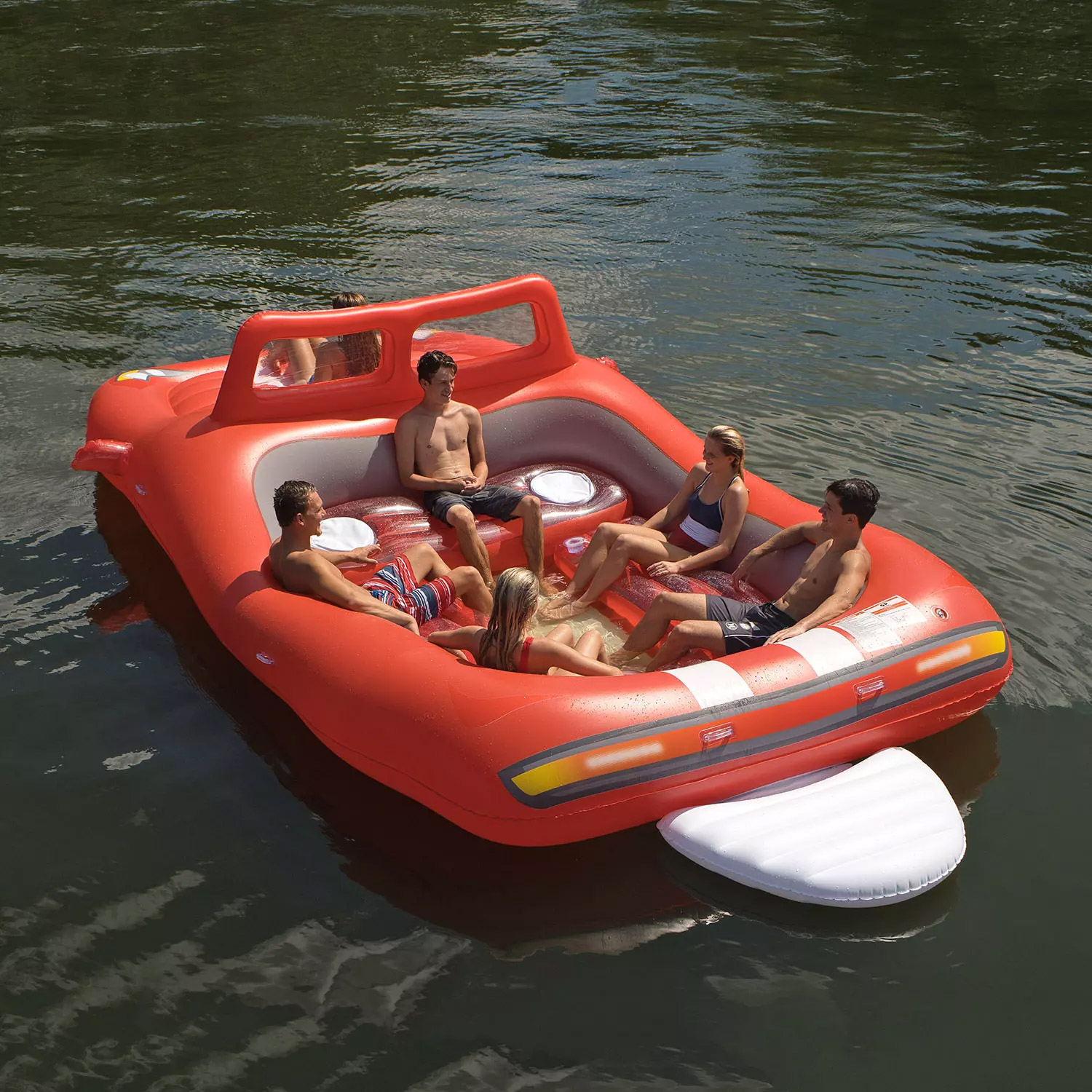 Giant convertible car lake float