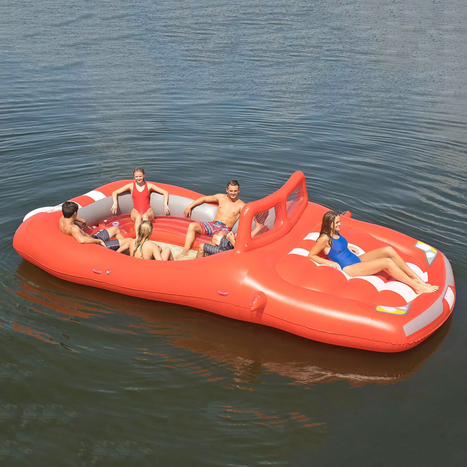 Giant convertible car lake float
