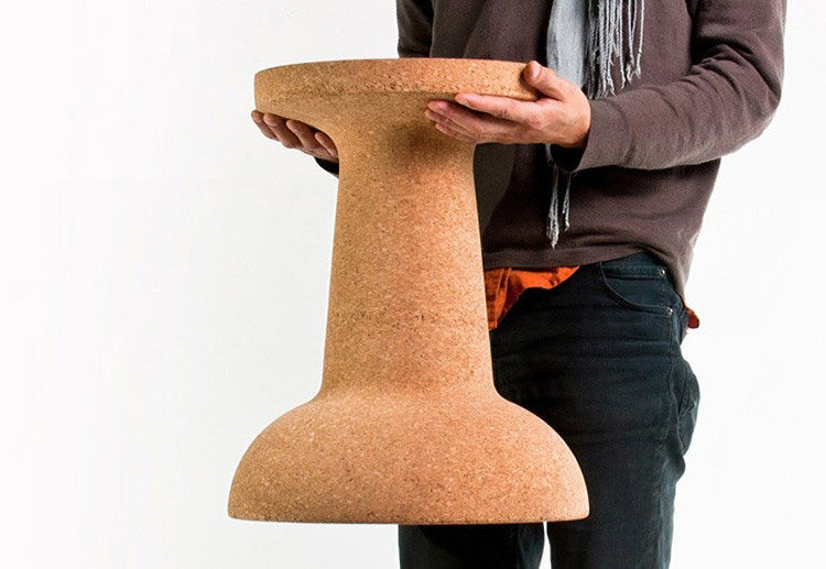 Giant Pushpin Cork Stool/Table - Light