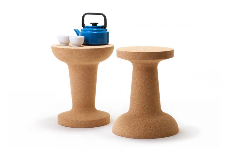 Giant Pushpin Cork Stool/Table - Light