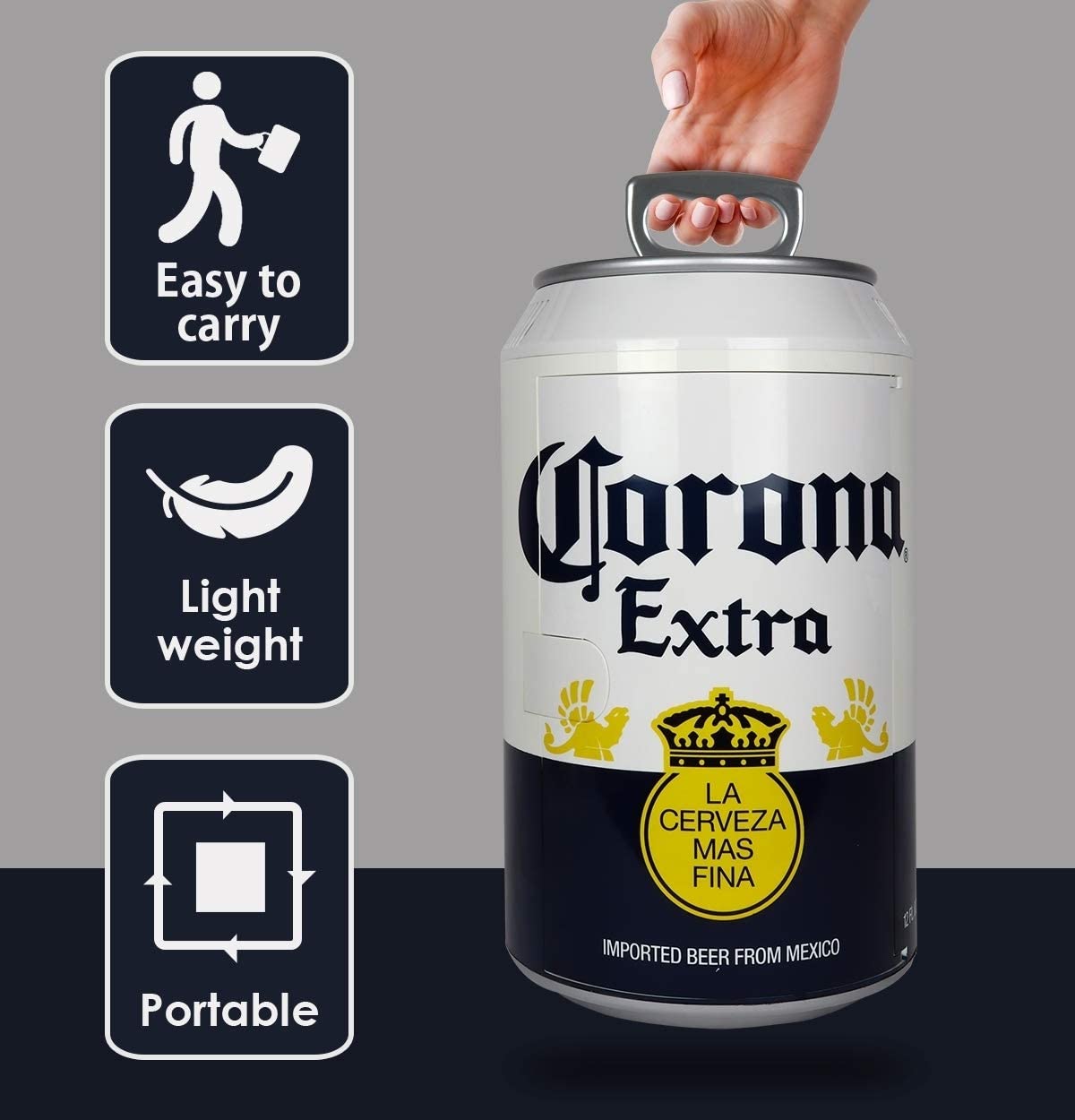 Giant Corona Can Beer Mini Fridge