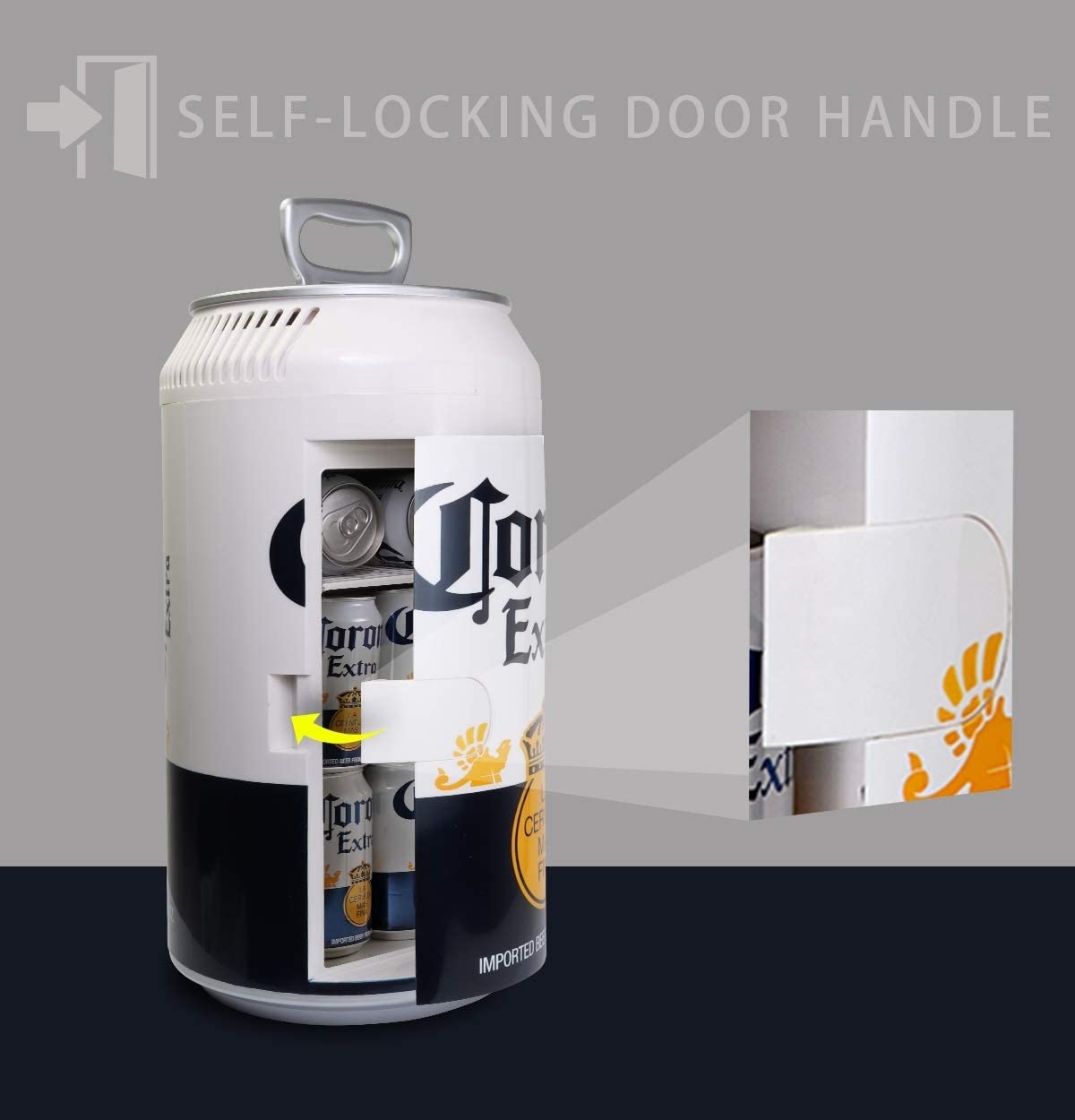 Giant Corona Can Beer Mini Fridge