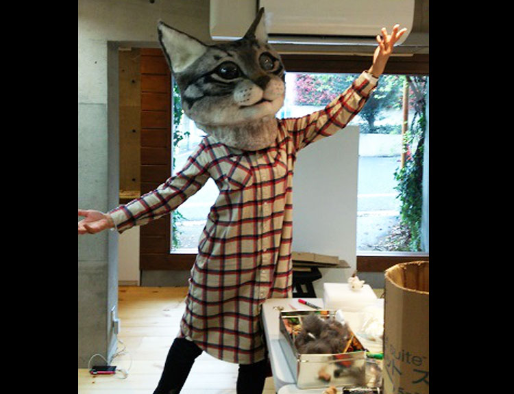 Giant Super Realistic Cat Head Mask