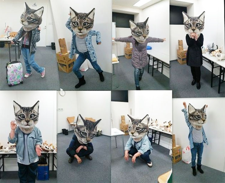 Giant Super Realistic Cat Head Mask