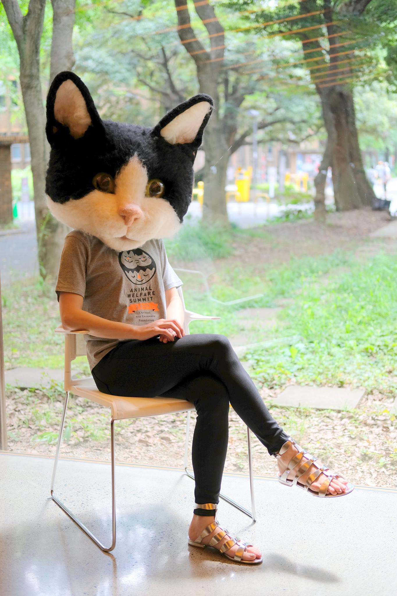 Giant Super Realistic Cat Head Mask