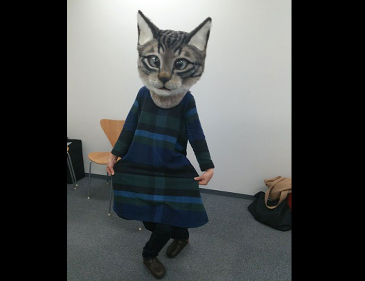 Giant Super Realistic Cat Head Mask