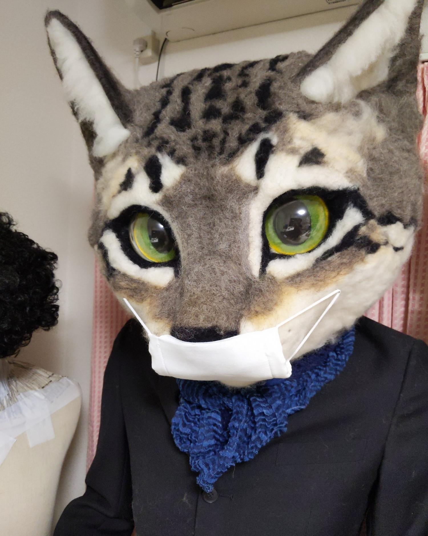 Giant Super Realistic Cat Head Mask